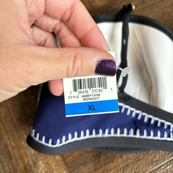 Bar III Whip It Good Strapless Colorblocked Stitched Underwire Bikini NWT - Picture 5 of 5